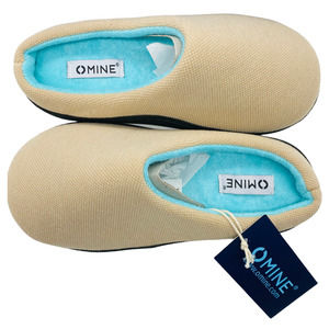 Women Sz 5/6 Small Beige Omine Soft Memory Foam Indoor Outdoor Non Slip Slippers